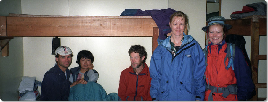 Our group at the Lake Roe Hut